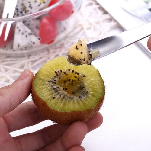 2-in-1 Fruit Fork Spoon Salad Cake Fruit Dessert Accessories Food Picks For Kids Kitchen Multifunction Tableware F0Y4