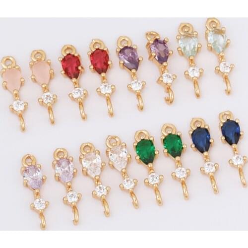 WHSOK 100Pcs 5*18MM Jewelry Accessories/DIY/Connector/Pendants For Earrings/CZ Charms/Hand Made/Jewelry Findings & Components