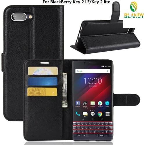 10pcs/lot For BlackBerry Key 2 LE Key 2 lite Litchi PU Leather wallet stand Phone Cover Case For BlackBerry Motion Mercury DTEK