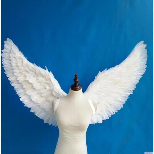 130CM handmade gold white angel feather wings catwalk Displays shooting props wedding Photography Display Party wedding decor