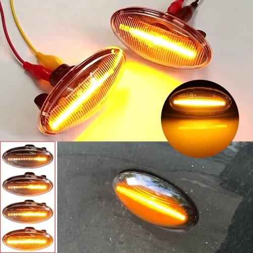 2x Dynamic LED Side Marker Light Repeater Lamp For Suzuki Grand Vitara Fiat Sedici Jimny Swift SX4 S-Cross APV Arena XL7 Alto