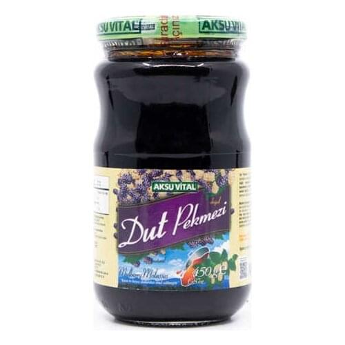 Aksu Vital Mulberry Molasses 450 g Mulberry Molasses Supplement Fiber Pure Calcium Mineral Useful Delicious Healthy Natural