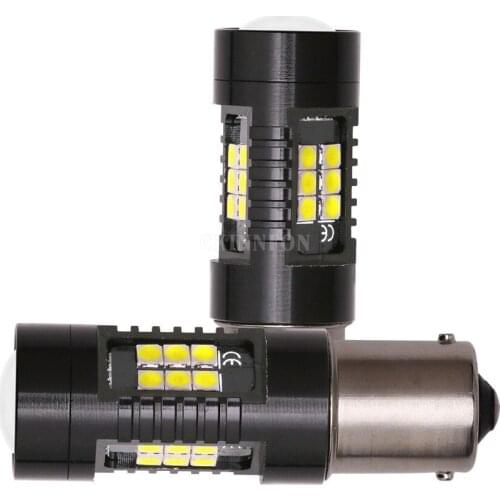 200Pcs/Lot LED 1156 1157 P21W BA15S PY21W BAU15S Canbus No Error Car Bulb 1200Lm Turn Signal Reverse Light 3030SMD