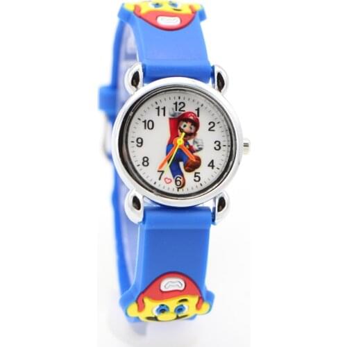 Super mario 3D projection Wrist watches Digital Wristwatch Silicone Watch cartoon children watches Anime figure Gifts Toy