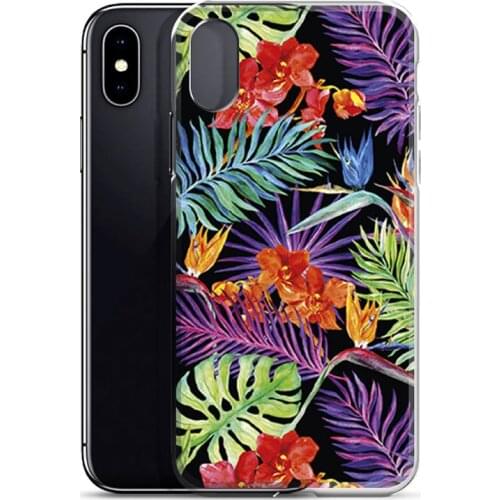 Rainbow leaves Phone Case for iPhone 11 12 pro XS MAX Mini 8 7 6 6S Plus X 5S SE 2020 XR