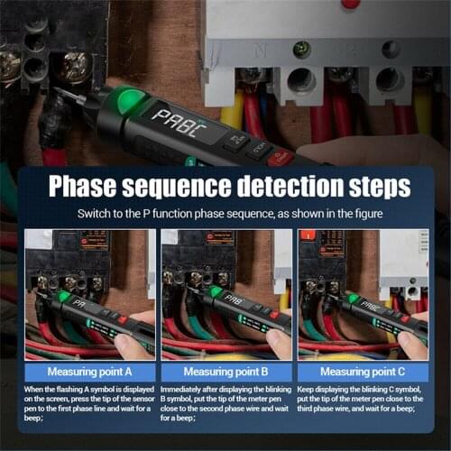 New A3008 Digital Multimeter Pen Type Intelligent 6000 Counts Voltage Tester With Flashlight Lighting And Color Screen Display