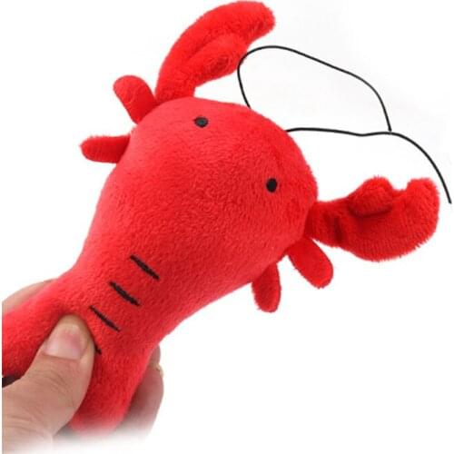 Fleece Squeak Toy for Small Dogs Cute Crayfish Crab Type Pet Dogs Sounding Toys