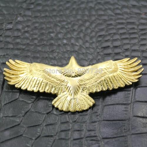 G01) 3pc (7.8cm) Goros Style Eagle Pendant Brass Concho Leathercraft Japan-Model