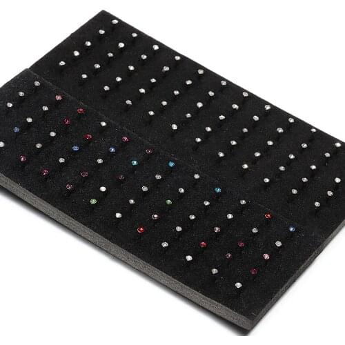 60pcs Stainless Steel Crystal Nose Ring Set Surgical Steel Nose Piercing Ear Bone Needle Women Men Studs Fashion Body Jewelry