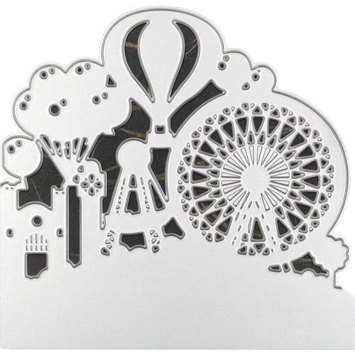 Ferris Wheel Hot Air Balloon Metal Cutting Dies Stencil DIY Scrapbooking Album Stamp Paper Card Embossing Craft Decor