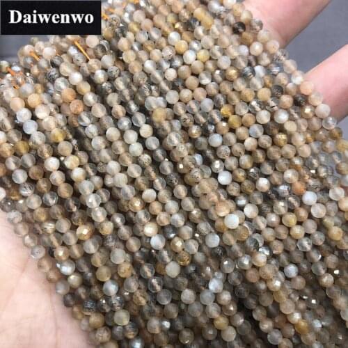 Colorful Hair Quartz Small Bead Natural Stone Faceted Cut Shining