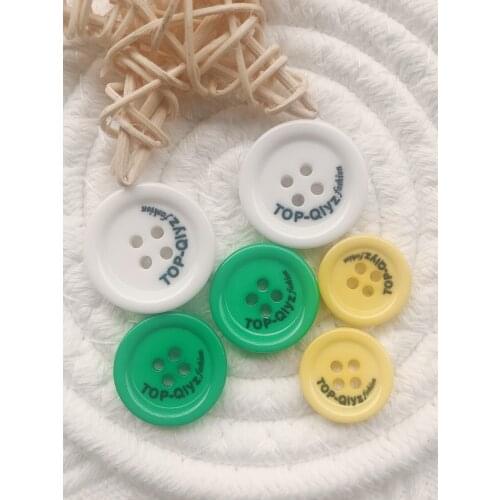 Round Resin Buttons Sewing Tools Decorative Button Scrapbooking Garment DIY Apparel Accessorie 20pcs