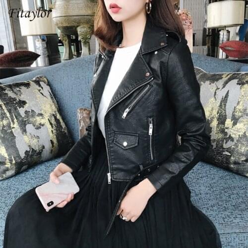 Fitaylor Women Biker Coats Motorcycle Leather Jacket Faux Leather Outwear Pink Wine Red Basic Jacket Punk Bomer Coat