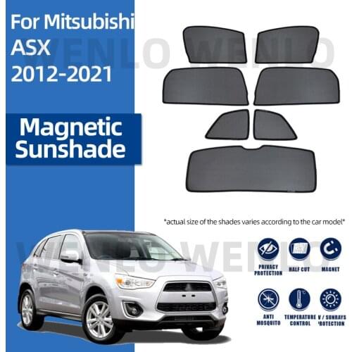 For Mitsubishi ASX 2012-2021 Sun Screen Privacy Protection Sunshades Block UV Cover Easy Mounting Windshield Curtain Car Shading