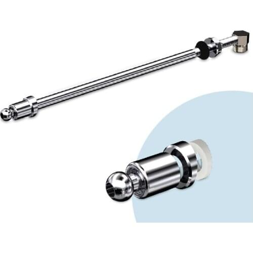 METAL SELF CLEANING PIPE WITH ABS CHROME NOZZLE / BRASS ELBOW 290 MM