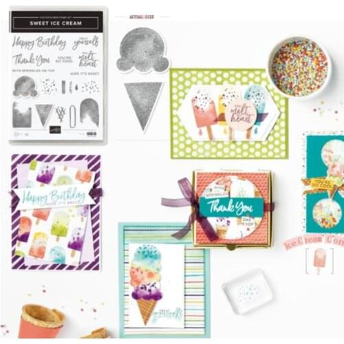 ICE CREA Metal Cutting Dies And Stamps Scrapbooking Dies Stencils for DIY Album Paper Card Decorative Craft Die Cuts