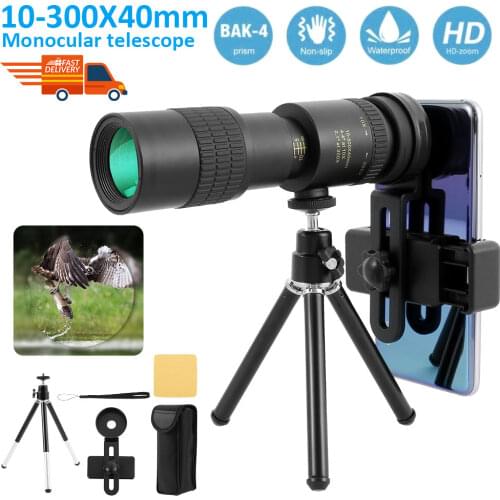 10X100 Powerful Monocular Telescope with Tripod and Smartphone Holder Suitable for Hiking and Camping Night Vision Telescope