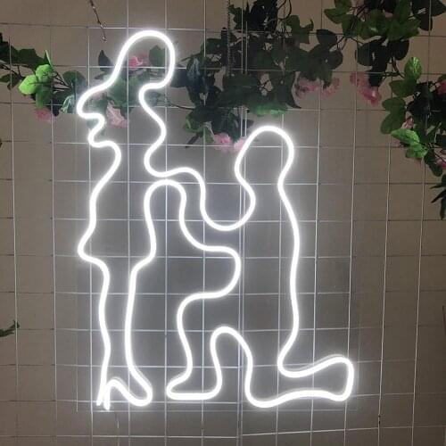 Personalized Custom Led Neon Light Signs Married Acrylic Art Wall Decoration Ins Party Wedding Pub Signs Neon Top Light Up Sign