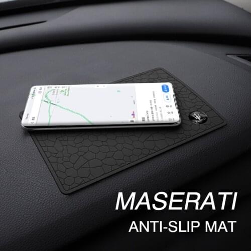 Car Interior Non Slip Mat Dashboard Phone Anti-Slip Sticky Gel Pad For Maserati Ghibli GranTurismo Quattroporte Levante Coupe