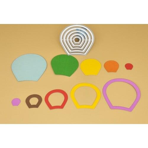 New 5-layer shell-shaped photo frame metal cutting mold decoration DIY scrapbook craft die-cut embossing paper card template