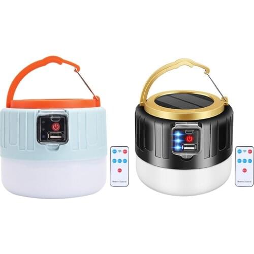 LED Solar Camping Lantern Rechargeable Mini Rechargeable Tent Light for Emergency Outdoor Power Outage Hiking