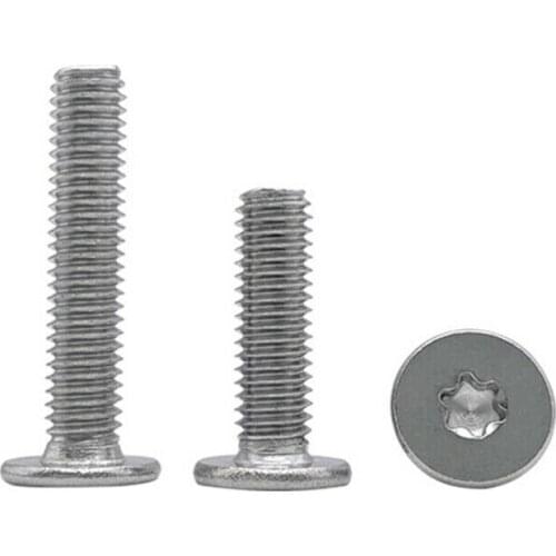 304 Stainless Steel Torx Socket Utrathin Flat Head Screws M4 M5 M6 M8 Select