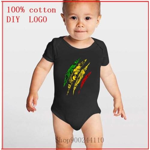 Warrior Lion of Judah King Rasta Reggae Jamaica printed Baby Bodysuits Newborn Toddler Outfit Sunsuit Clothes Costumes Pajamas