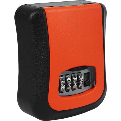 Password Key Lock Box Wall Mounted Zinc Alloy Key Box Weatherproof 4 Digit Combination Key Storage Lock Box