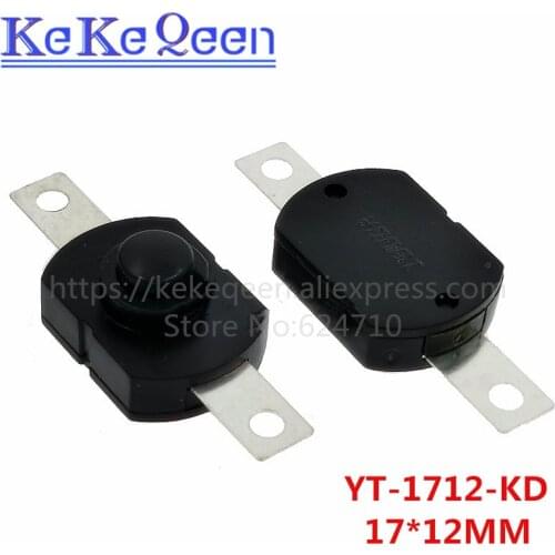 10PCS 1712-KD 17*12mm ON OFF SMT Strong light Flashlight Button self-locking Switch SMD 17MM*12MM Straight feet