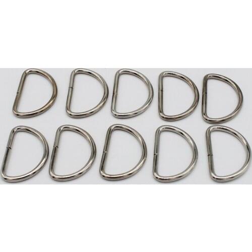 10 Pieces 25mm Multi-Purpose Metal D Ring for Hardware Bags Ring DIY Accessories
