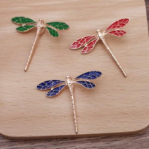 10pcs 26x43mm DIY Metal Dragonfly Charms for Necklace Jewelry Making Components Findings Handmade Craft Supplies Wholesale