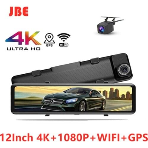 12''4K Car Video Recorder Rearview Mirror Car Dvr Sony IMX415 Ultra HD 3840*2160P Dash Cam With GPS Night Vision Reverse Camera