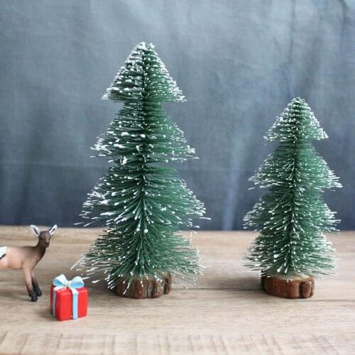 15/20/25/30CM Pagoda-Tree Mini Artificial Christmas Tree Decorations for Christmas Home Garden Decor