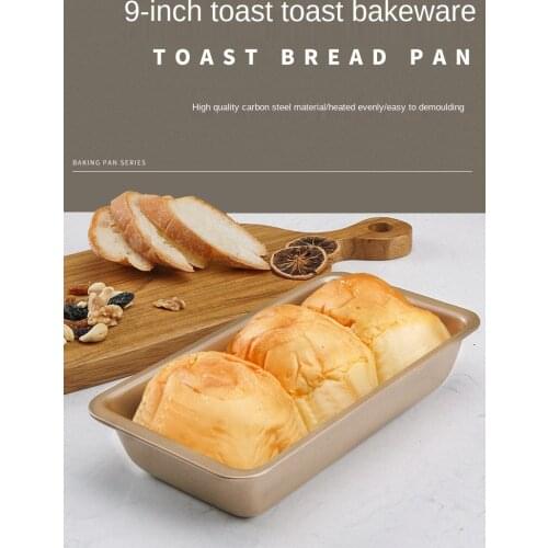 9 Inch Loaf Banking Pan Toast Bread Mold Cake Mold Carbon Loaf Pastry Bakeware DIY Non Stick Pan Oven Banking