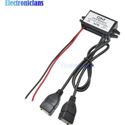 Micro USB 12V to 5V 3A 15W DC-DC Car Power Converter Module Step Down Power Output Adapter Low Heat Auto Protection