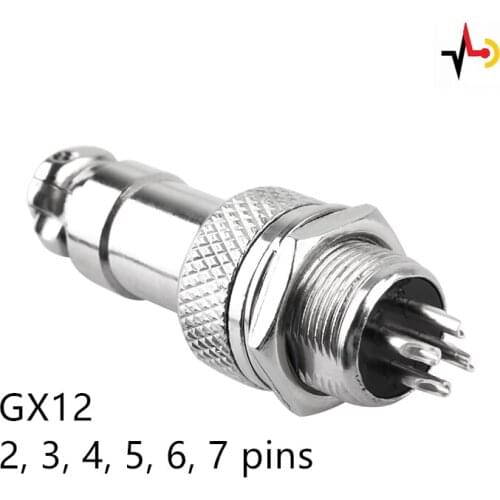 GX12 Aviation Connector Socket Plug GX 12 Docking Female Male 2 3 4 5 6 7 Pin Circular MITG Aerial Seated Type
