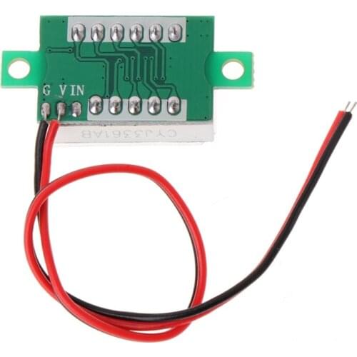 Digital Voltmeter 0.36\" 2-wires DC 2.50 to 32.0V LED Volt Meter Voltage Gauge