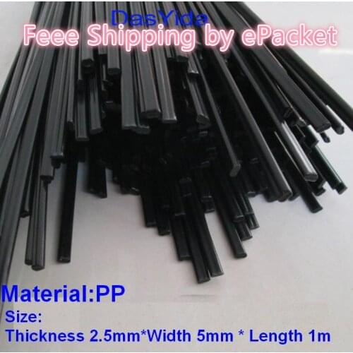 DasYida 10 PCS black PP Plastic welding rods for plastic floor welding rod automobile bumper plastic welding rod 1pc=1meter