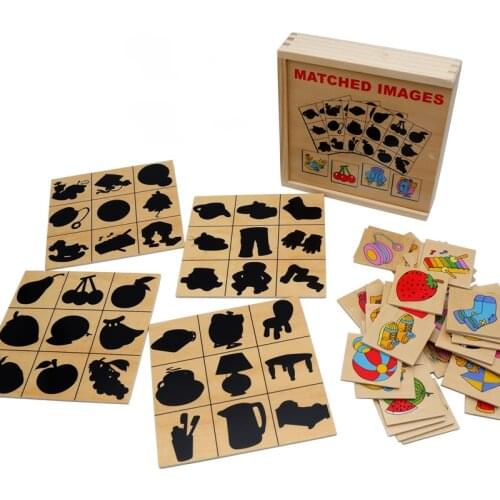 Kids Wooden Toy Shadow Matching Image Toy Montessori Early Childhood Education Fruit Pairing Puzzle Leaning Toy For Children