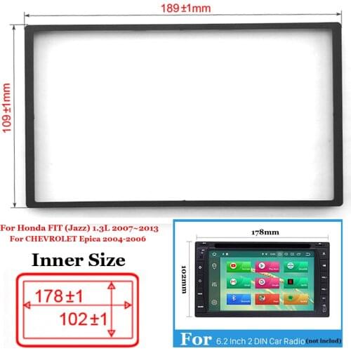 Car 2Din Radio Fascia Panel Dash Frame Trim Kit For Honda Fit/Chevrolet Epica