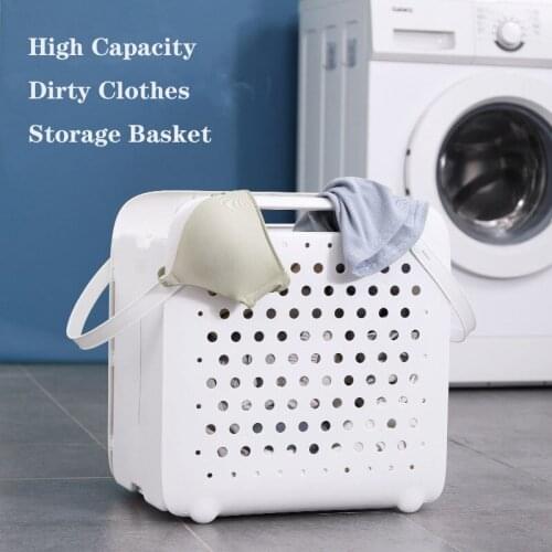 Dirty Clothes Storage Basket Organizer Collapsible Large Laundry Hamper Plastic Wall-mounted Waterproof Home Laundry Basket