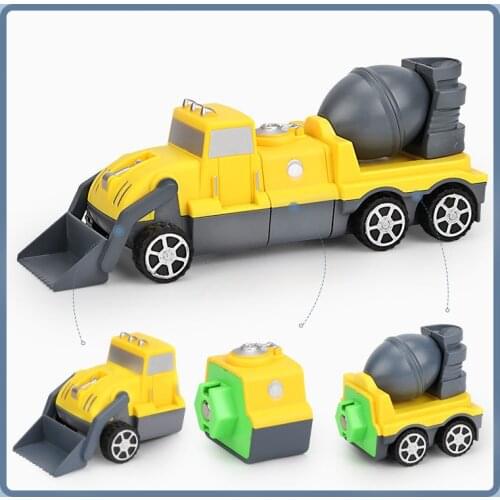 Magnet Splicing Puzzles Variety Engineering Car Toys Children Magnetic Building Block Kids Assembling Car Boy 1-3-6-8 Years Old