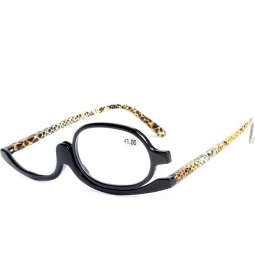 Fashion Leopard Women Cosmetic Glasses Making Up Reading Glasses Makeup Glasses 180 Rotatable Frame Ladies Reading Glass