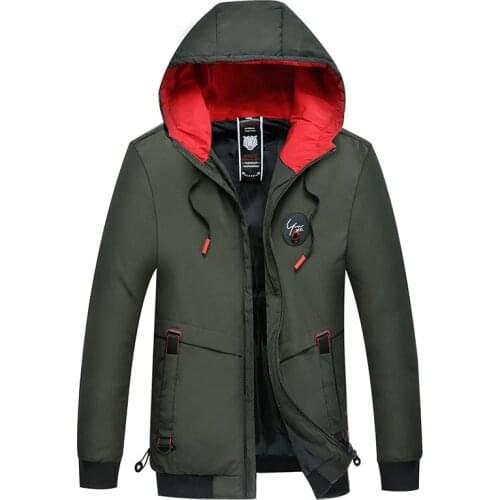 Shanghai Story Winter Warm Thicken Zipper Coats Mens Hooded Parkas Casual Male Slim Zipper Multi-Pockets Overcoat Jackets