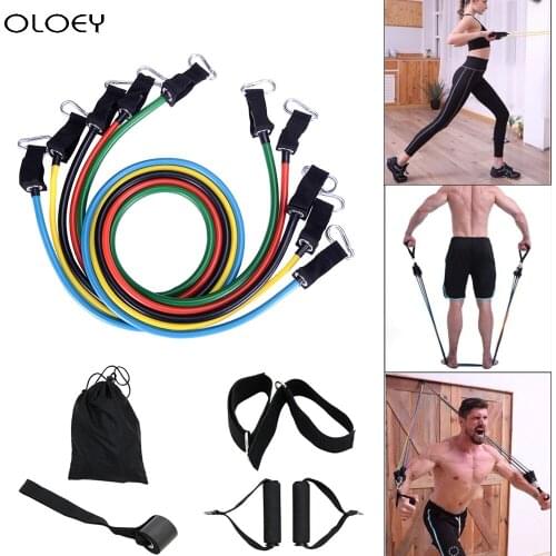 New Yoga Home Gym Pull Rope Fitness Exercises Latex Resistance Bands Crossfit TPE Tubes Pedal Excerciser Body Training Workout