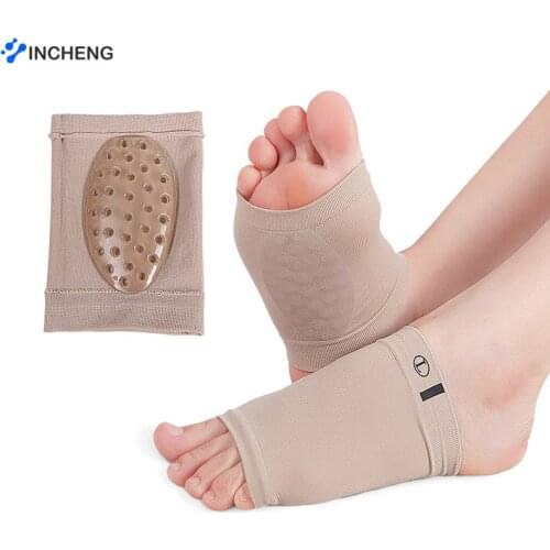 INCHEN Arch Support Sleeves Plantar Fasciitis Heel Spurs Foot Care Flat Feet Sleeve Socks Cushions Orthotic Insoles Pads 2 Style
