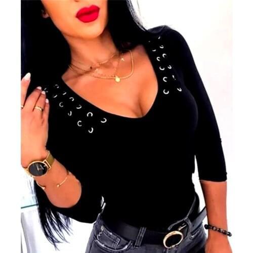 Autumn Winter Elegant Pullovers Women V-Neck Slim Tops Female Fashion Long Sleeve T-Shirt Solid Color Office Lady Sweater Jumper