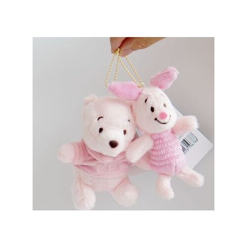 Disney Winnie Piglet Anime plush Keychain Cartoon Doll chain Toy Pendant Ornament Birthday Gift