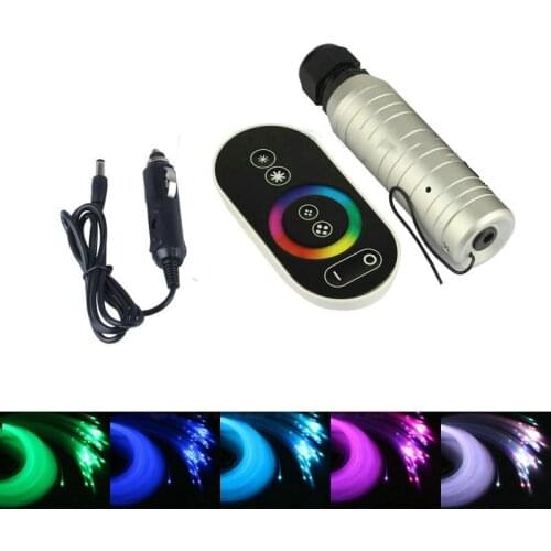 RF touch Car use remote controlled DC12V 6W RGB LED Fiber Optic driver light engine Device RGB for Car Star DIY Ceiling decor