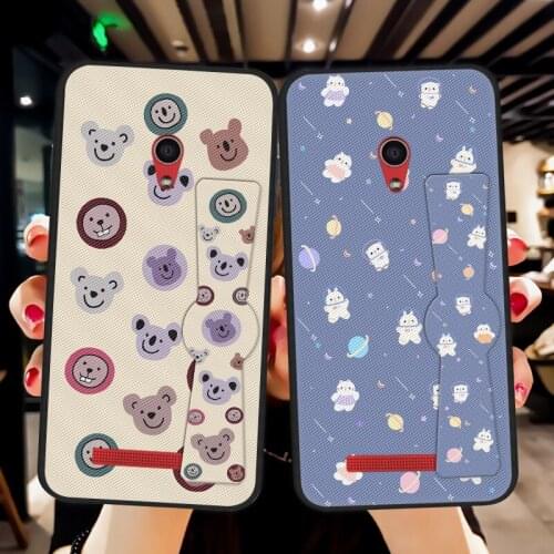 Folding Holder Silicone Case For Asus Zenfone Max Pro M2 ZB631KL ZB633KL Soft Lanyard Phone Cover For Asus 5Z ZE620KL ZS620KL